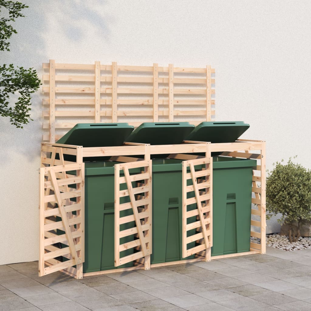 vidaXL Containerberging drievoudig massief grenenhout
