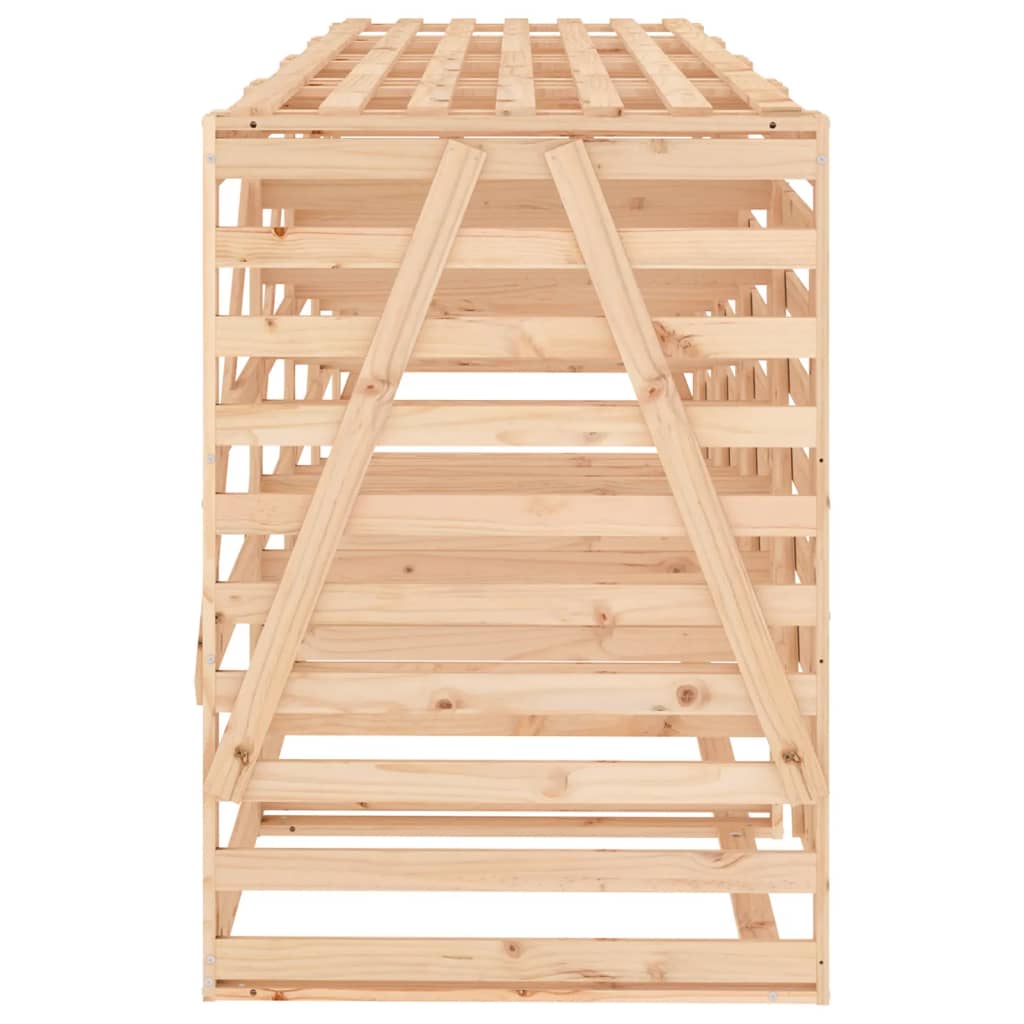 vidaXL Containerberging viervoudig massief grenenhout