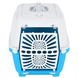 vidaXL Travel Crate 48x31.5x33 cm polypropylene white and blue