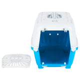 vidaXL Travel Crate 48x31.5x33 cm polypropylene white and blue
