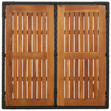 vidaXL 3-delige Tuinset met kussens poly rattan zwart