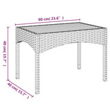 vidaXL 4-delige Tuinset met kussens poly rattan grijs