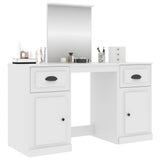 vidaXL Kaptafel met spiegel 130x50x132,5 cm wit