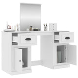 vidaXL Kaptafel met spiegel 130x50x132,5 cm wit
