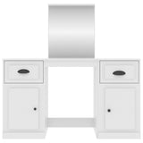 vidaXL Kaptafel met spiegel 130x50x132,5 cm wit
