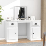 vidaXL Kaptafel met spiegel 130x50x132,5 cm wit