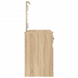 vidaXL Kaptafel met LED-verlichting 130x50x132,5 cm sonoma eikenkleur