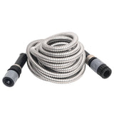 vidaXL Garden hose with spray gun 0.6'' 7.5 m stainless steel silver