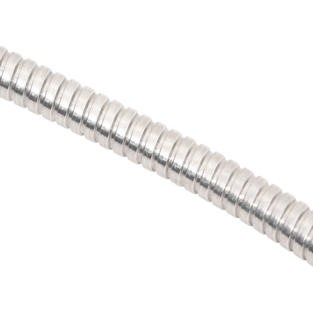 vidaXL Garden hose with spray gun 0.6'' 7.5 m stainless steel silver