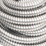 vidaXL Garden hose with spray gun 0.6'' 7.5 m stainless steel silver
