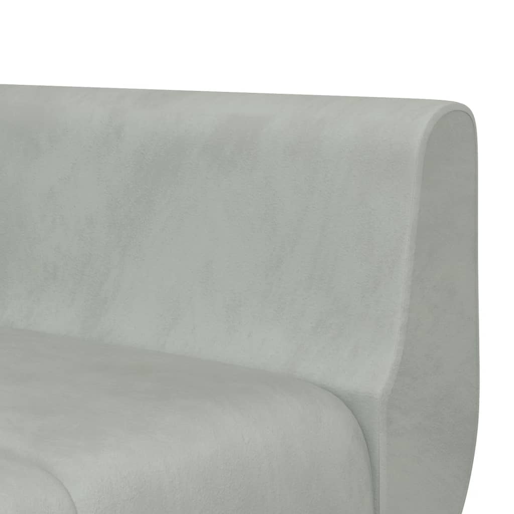 vidaXL L-Shaped Sofa Bed 275x140x70 cm Velvet Light Grey