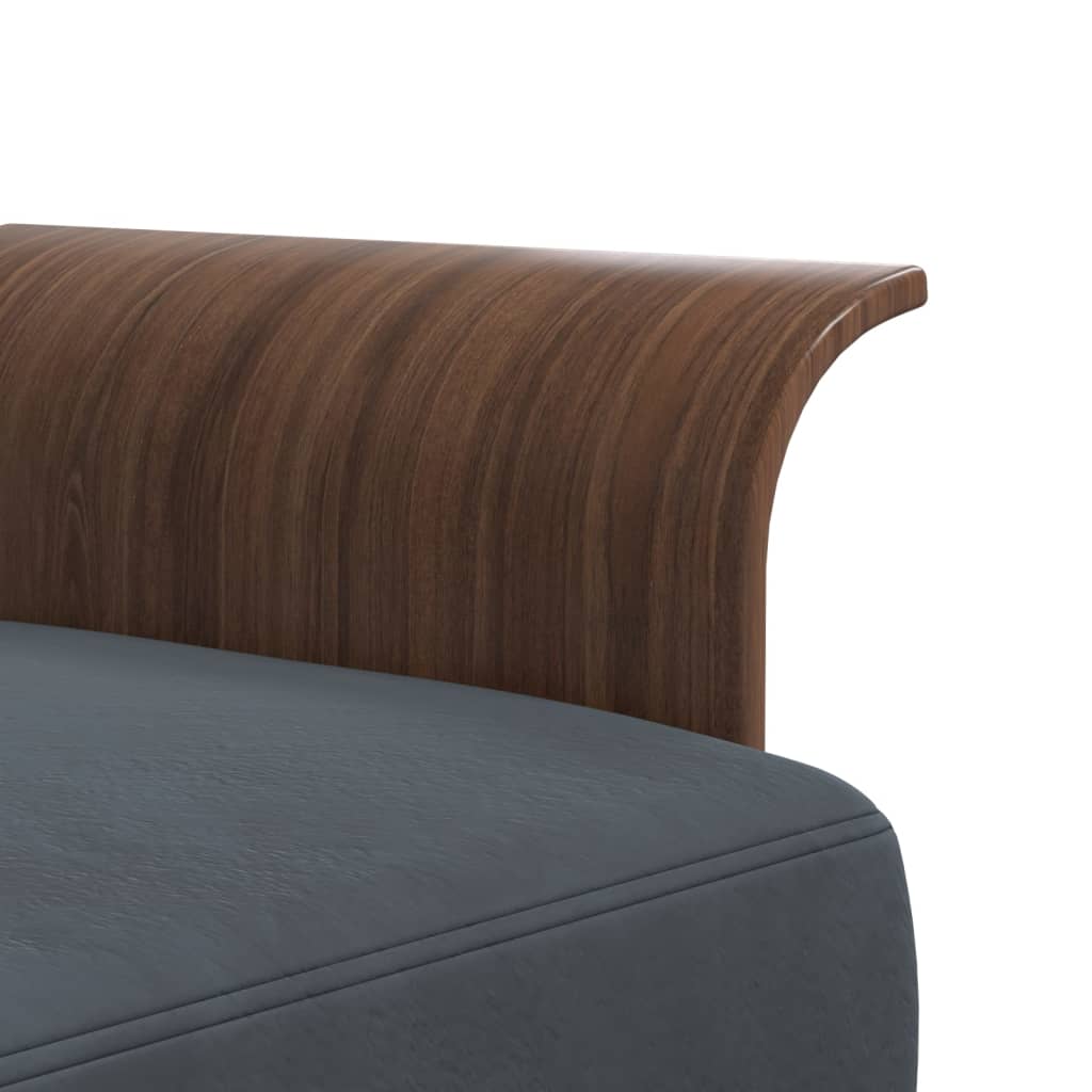 vidaXL L-Shaped Sofa Bed 279x140x70 cm Velvet Dark Grey