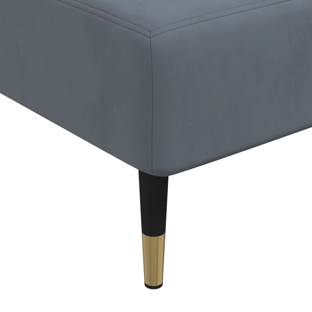 vidaXL L-Shaped Sofa Bed 279x140x70 cm Velvet Dark Grey