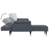 vidaXL Slaapbank L-vormig 271x140x70 cm fluweel lichtgrijs