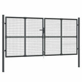 vidaXL Garden Mesh Fence 300x125 cm Galvanized Steel Anthracite
