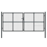 vidaXL Garden Mesh Fence 300x125 cm Galvanized Steel Anthracite