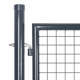 vidaXL Garden Mesh Fence 300x125 cm Galvanized Steel Anthracite