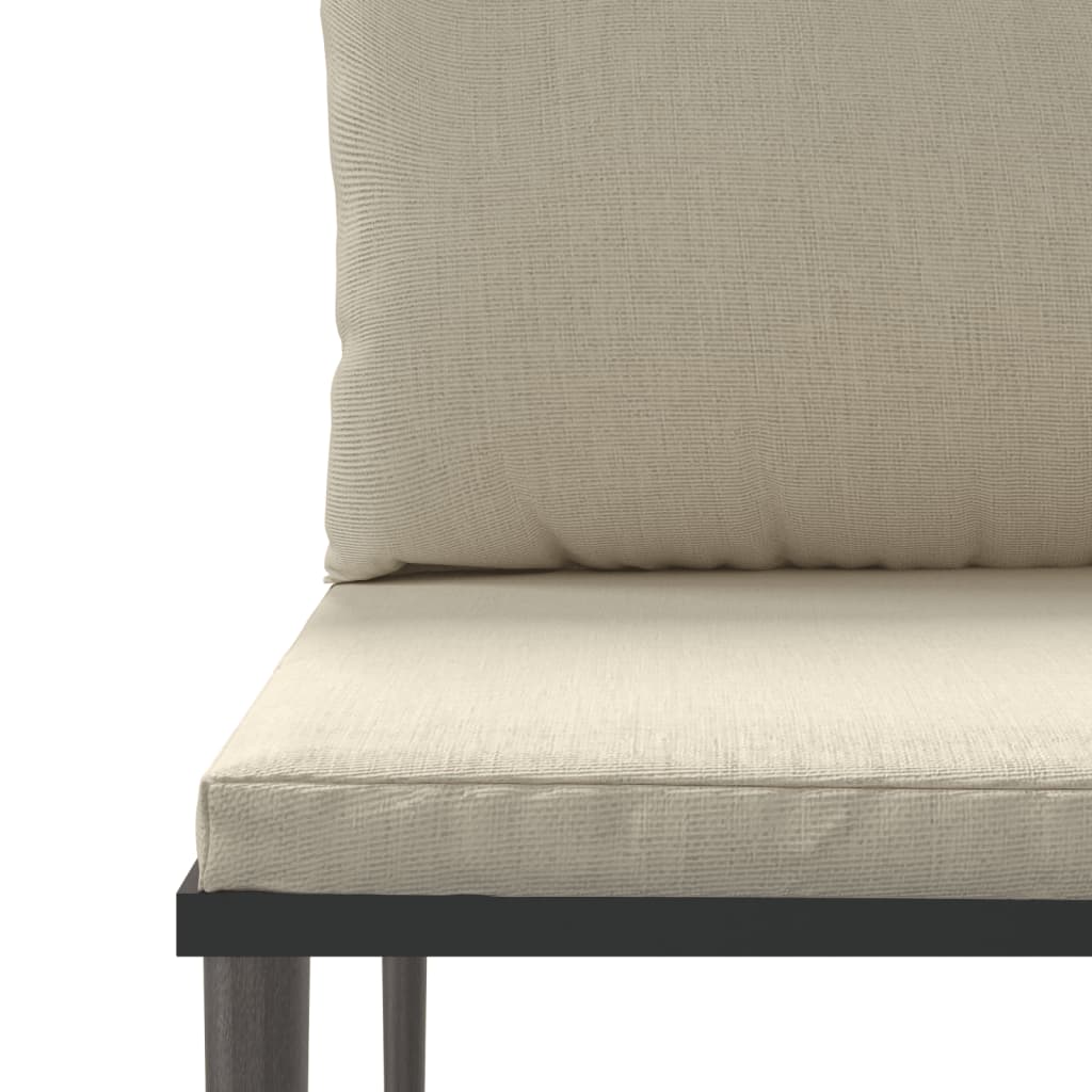vidaXL 5-delige Loungeset met kussens poly rattan grijs
