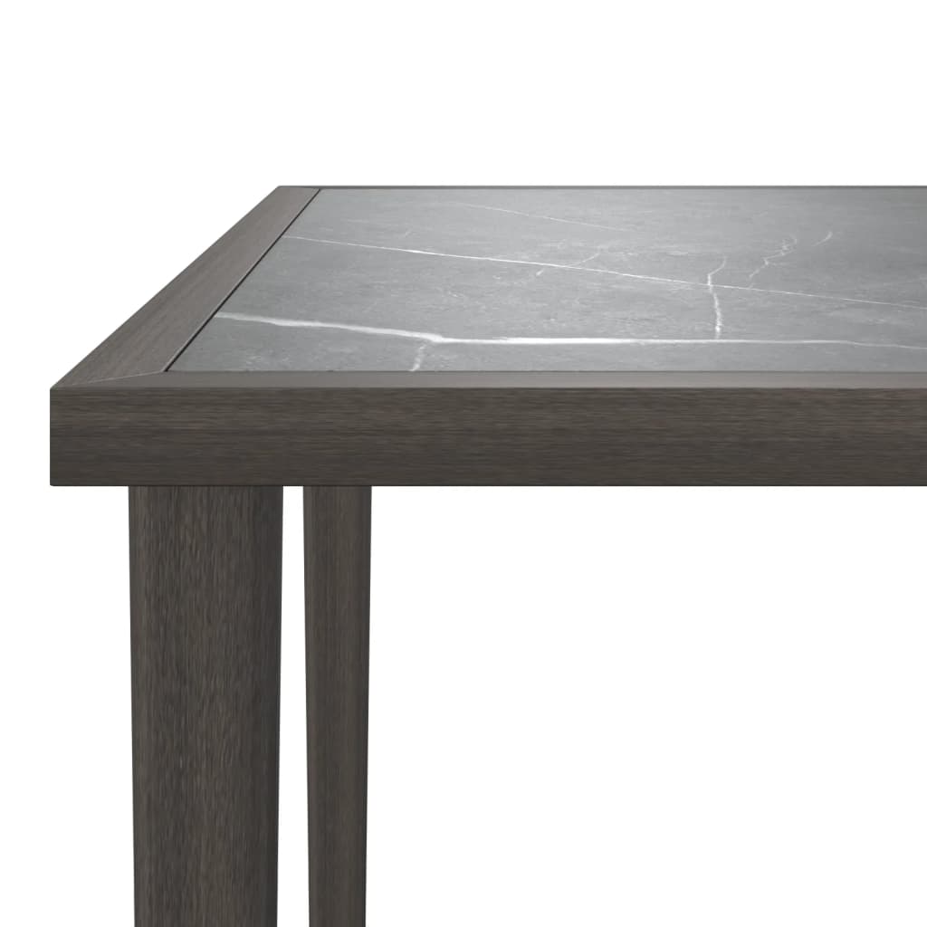 vidaXL 5-delige Loungeset met kussens poly rattan grijs