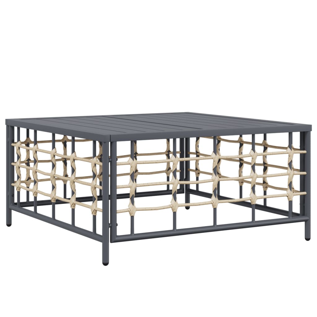 vidaXL 5-delige Loungeset met kussens poly rattan antracietkleurig