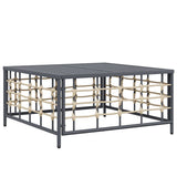vidaXL 5-delige Loungeset met kussens poly rattan antracietkleurig