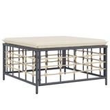 vidaXL 6-delige Loungeset met kussens poly rattan antracietkleurig