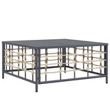 vidaXL 9-delige Loungeset met kussens poly rattan antracietkleurig