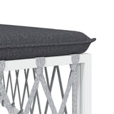 vidaXL 2-delige Loungeset met kussens staal wit