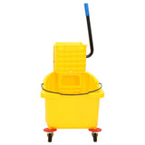 vidaXL Mop Bucket with Wringer and Wheels 36 L Polypropylene Yellow