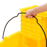vidaXL Mop Bucket with Wringer and Wheels 36 L Polypropylene Yellow