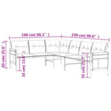 vidaXL 2-delige Loungeset staal antracietkleurig