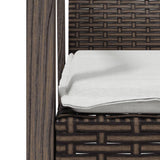 vidaXL Tuinstoelen 4 st met kussens 56,5x57x83 cm poly rattan bruin
