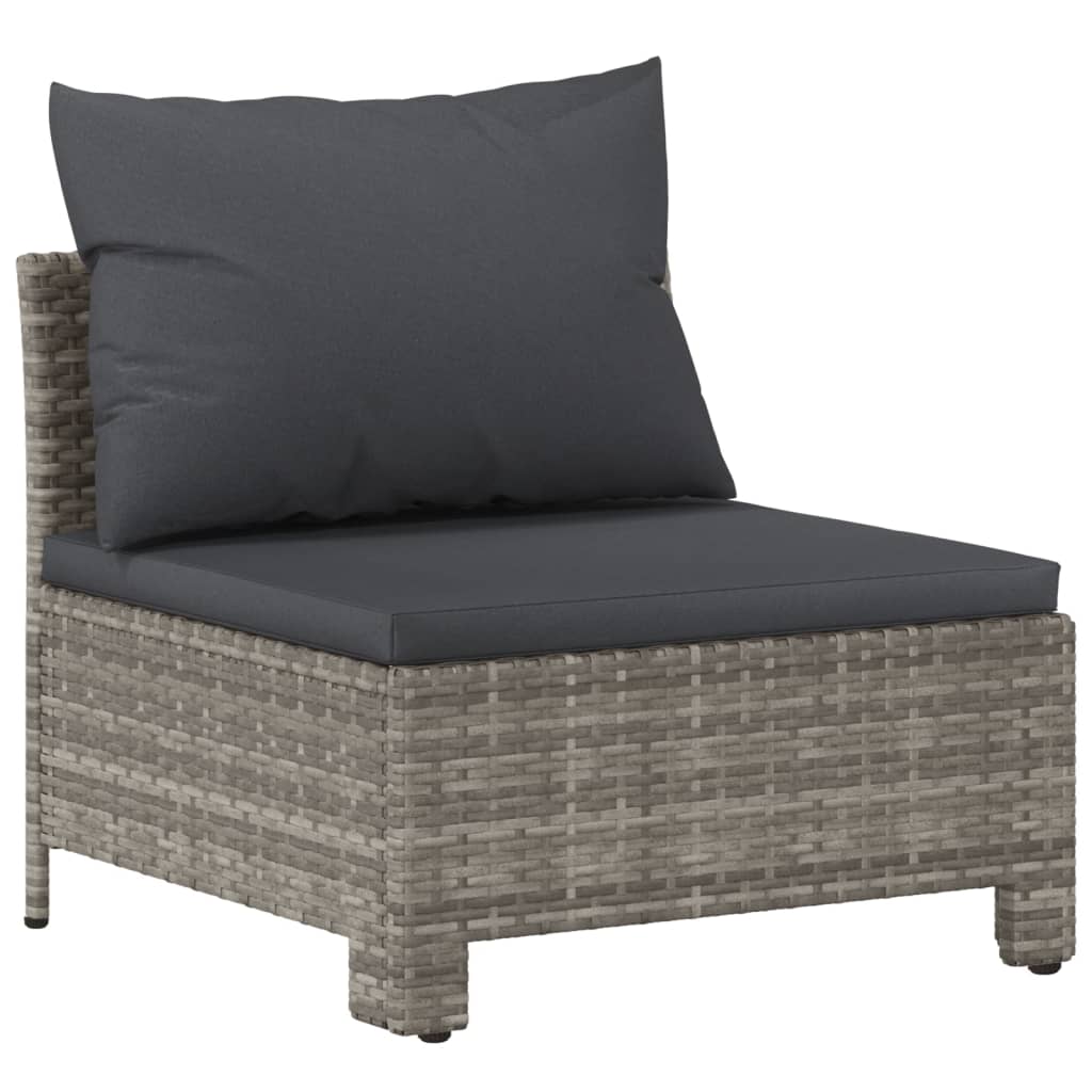 vidaXL Ensemble de salon 3 pièces avec des chaises en poly rotin confortables