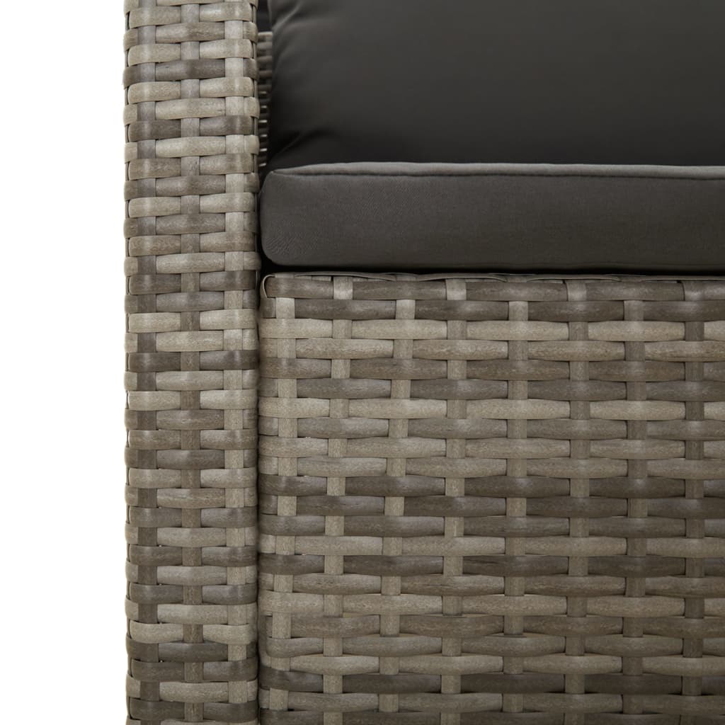 vidaXL Ensemble de salon 3 pièces avec des chaises en poly rotin confortables
