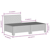 vidaXL 6-delige Loungeset met kussens poly rattan grijs