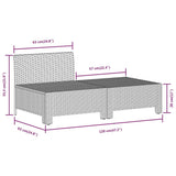 vidaXL 6-delige Loungeset met kussens poly rattan grijs