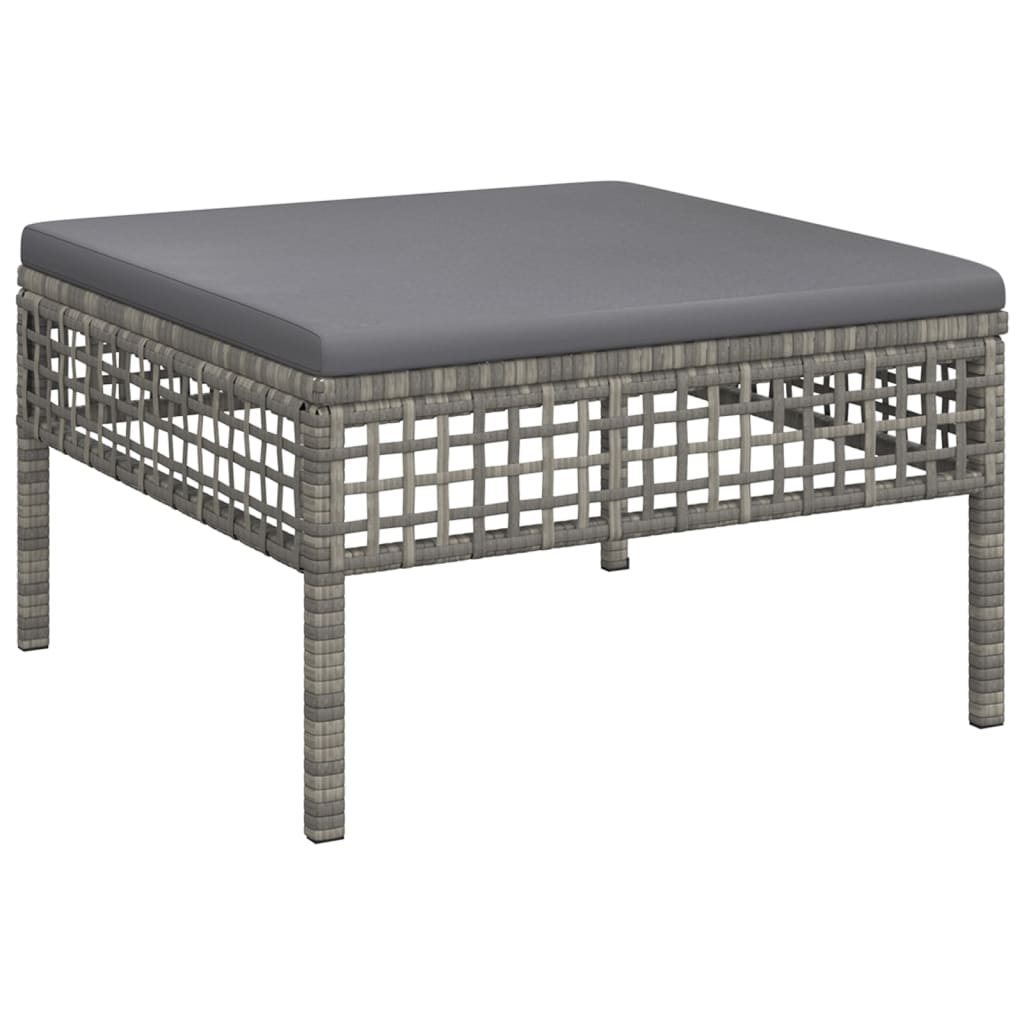 vidaXL Ensemble de salon 3 pièces avec des chaises en poly rotin confortables