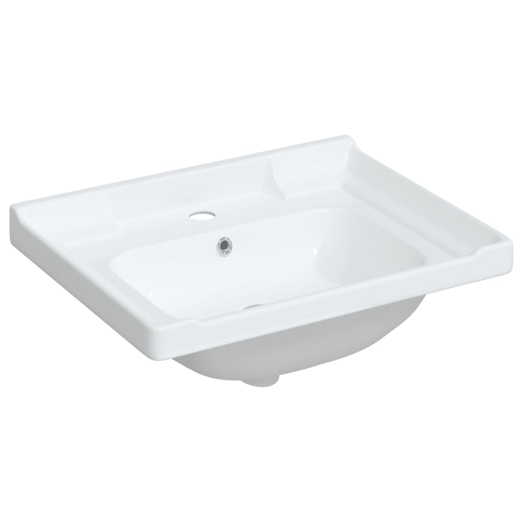 vidaXL Rectangular Wash Basin 61x48x23 cm Ceramic White