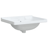 vidaXL Rectangular Wash Basin 61x48x23 cm Ceramic White