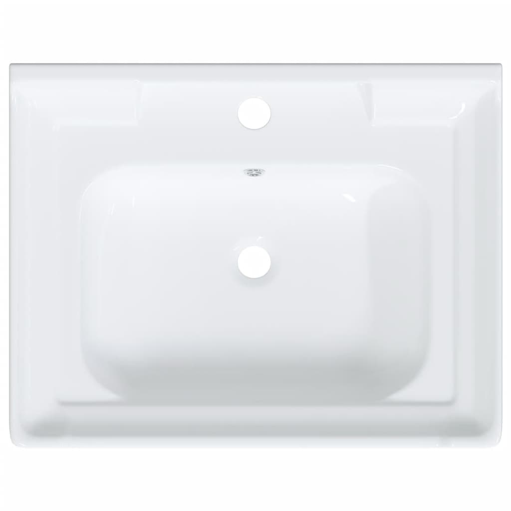 vidaXL Rectangular Wash Basin 61x48x23 cm Ceramic White