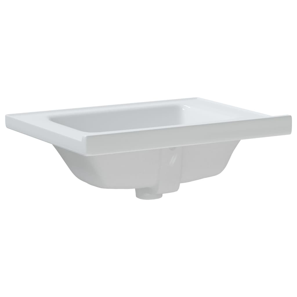 vidaXL Rectangular Wash Basin 61x48x19.5 cm Ceramic White