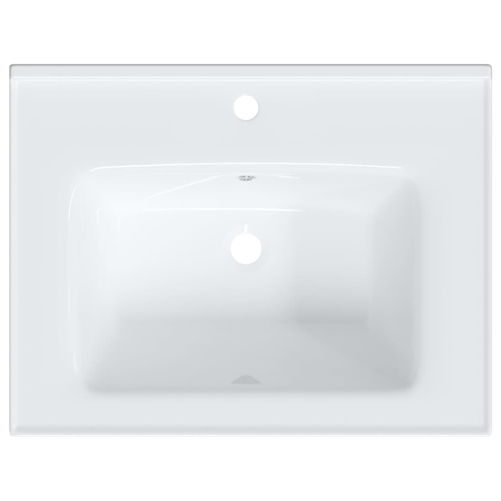 vidaXL Rectangular Wash Basin 61x48x19.5 cm Ceramic White