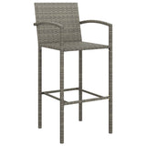 vidaXL 5-piece Garden Bar Set poly rattan black