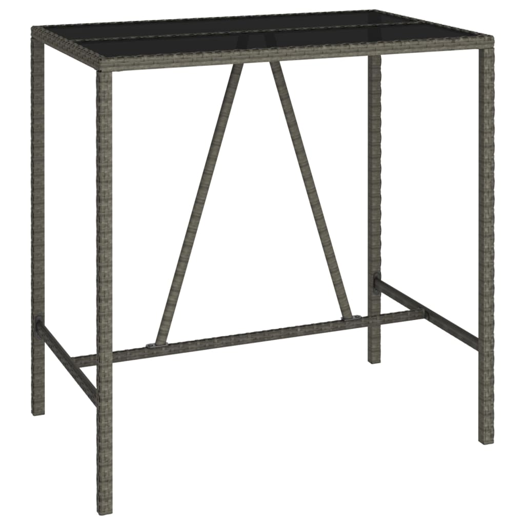 vidaXL 5-piece Garden Bar Set poly rattan black