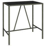 vidaXL 5-piece Garden Bar Set poly rattan black