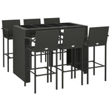 vidaXL 5-piece Garden Bar Set poly rattan grey