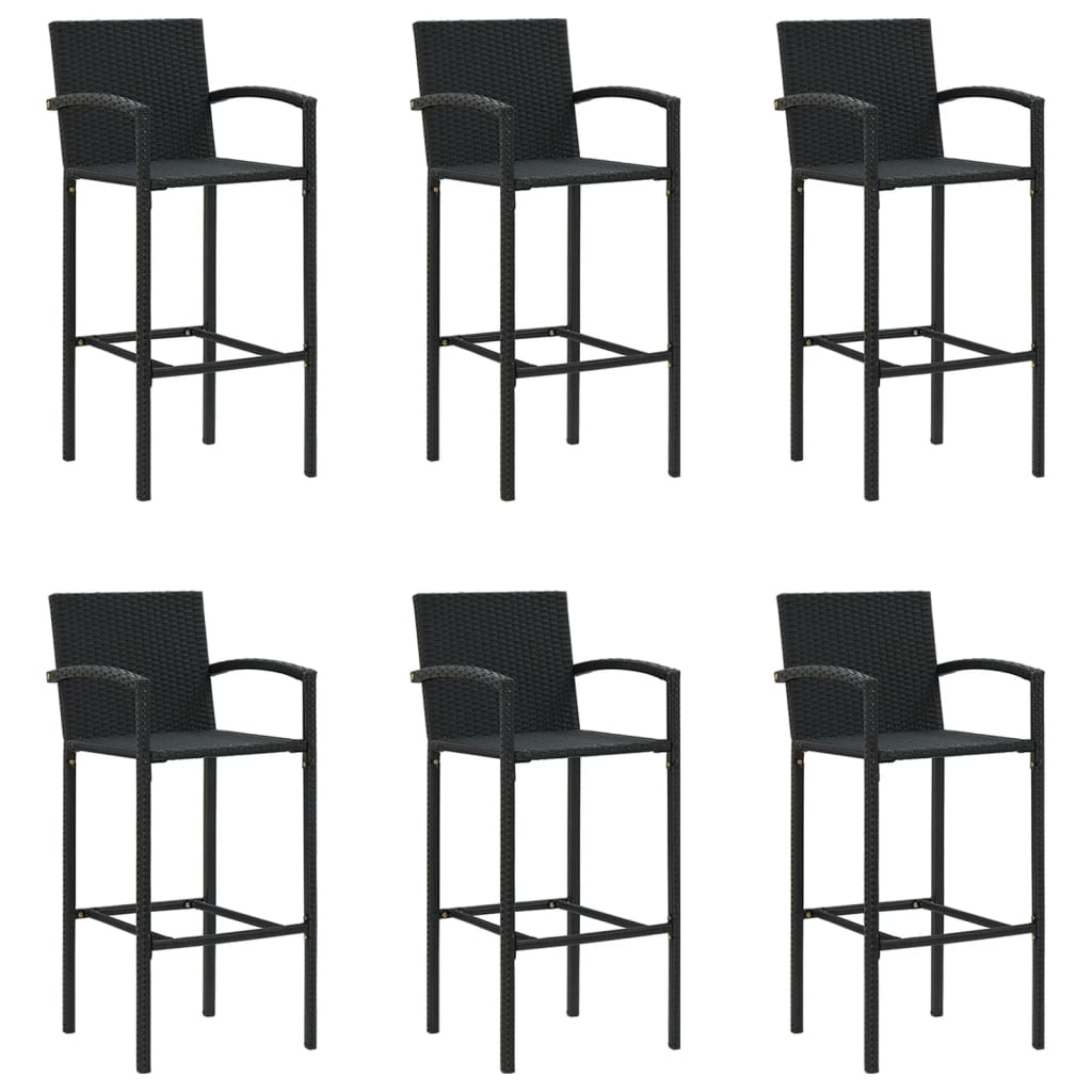 vidaXL 5-piece Garden Bar Set poly rattan grey