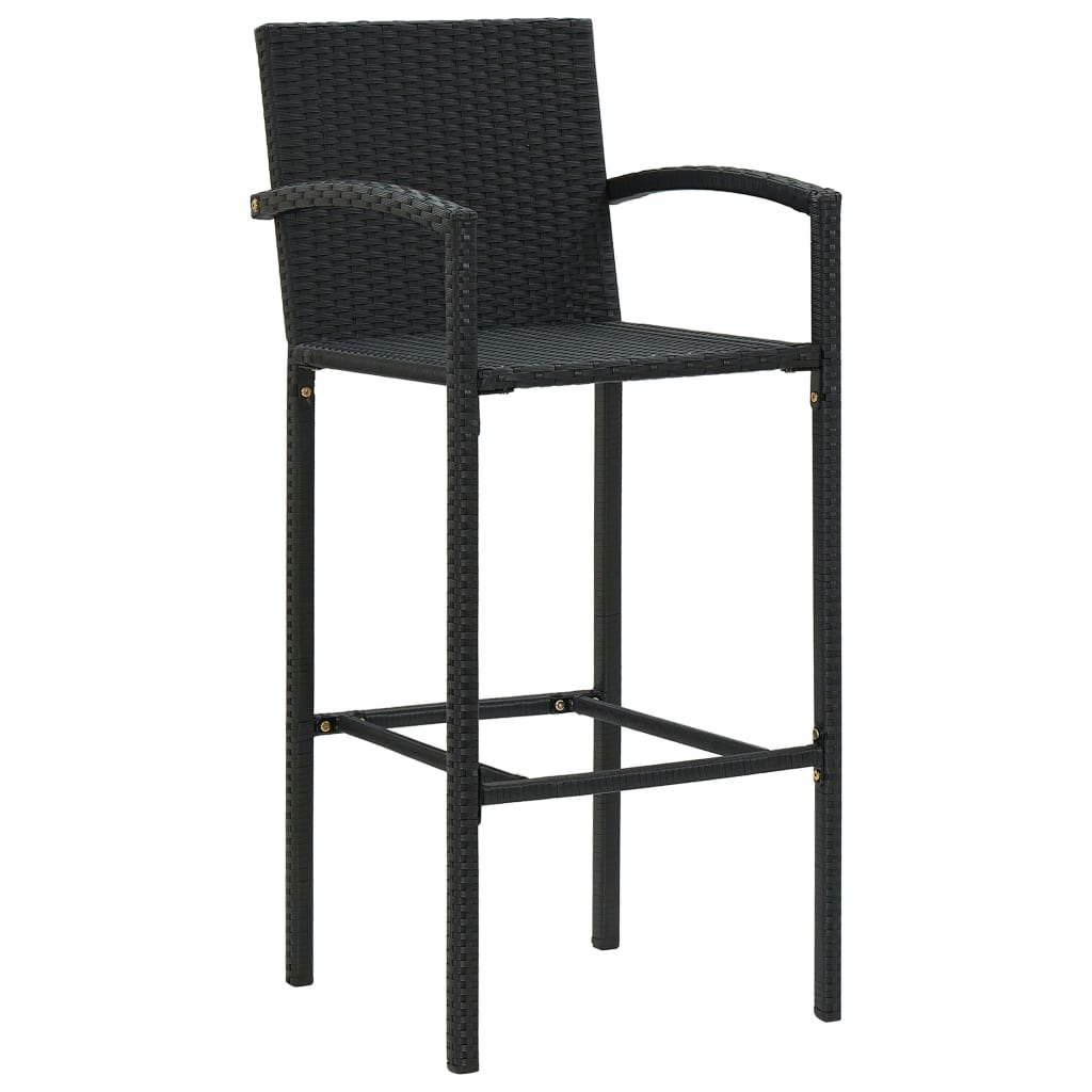 vidaXL 5-piece Garden Bar Set poly rattan grey