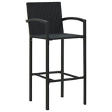 vidaXL 5-piece Garden Bar Set poly rattan grey