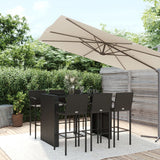 vidaXL 5-piece Garden Bar Set poly rattan grey